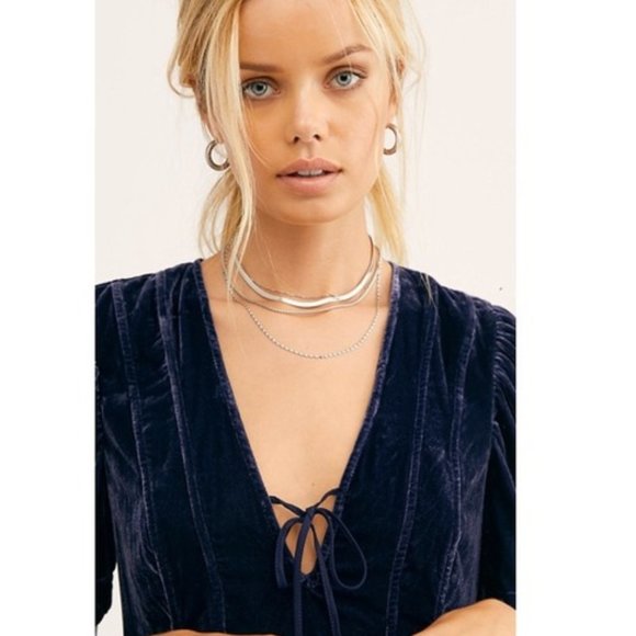 Free People Adelle Velvet Tunic Top. XL, M - Picture 3 of 16